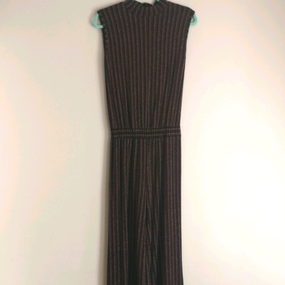 Shimmer lurex long pant jumpsuit